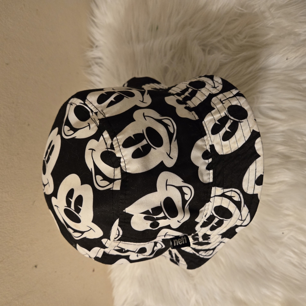 Disney Nuff Mickey Mouse Black and White Kids Bucket Hat Cap